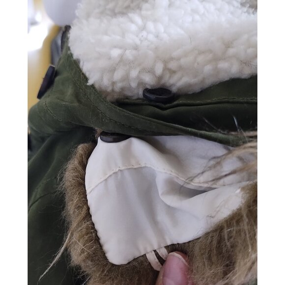 Hollister Faux Fur Sherpa Lined Hooded Utility Parka S Weather Resistant - Picture 7 of 8